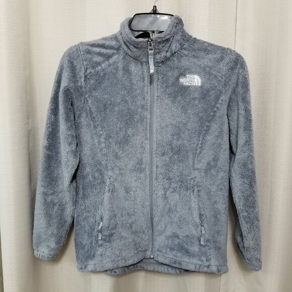 The North Face Osolita Fleece Full Zip Jacket Girl's Medium 10 / 12 Gray - Picture 1 of 15